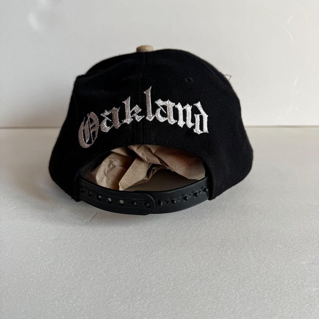 オールドイングリッシュ Raiders Oakland キャップ 黒 ビンテージ