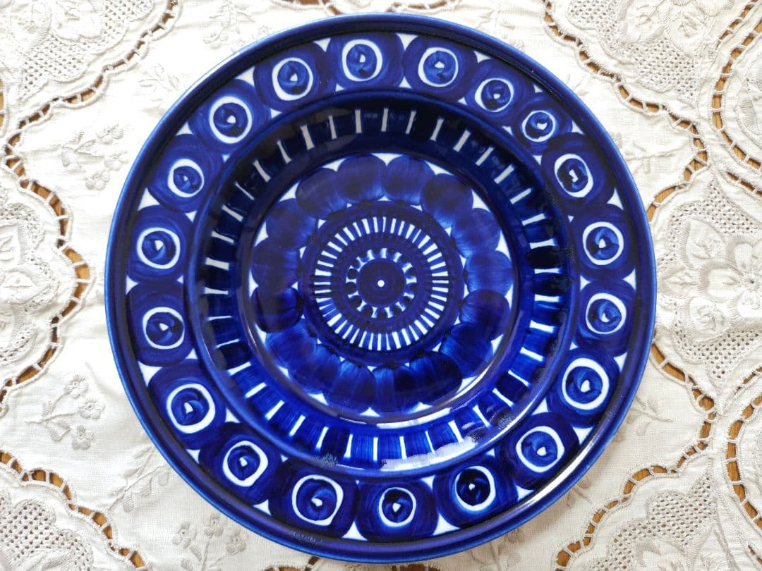 北欧ヴィンテージ☆アラビア バレンシア22.5cmスープ皿２枚セット