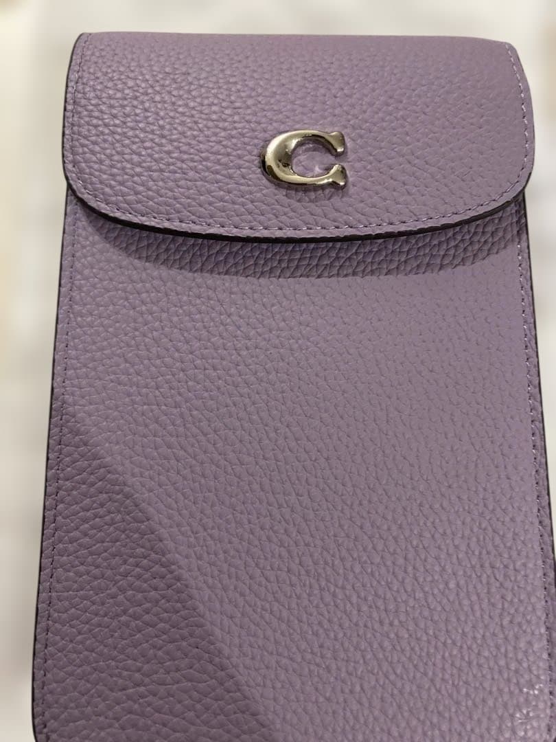 COACH CH815 パープル スマホショルダーバッグ