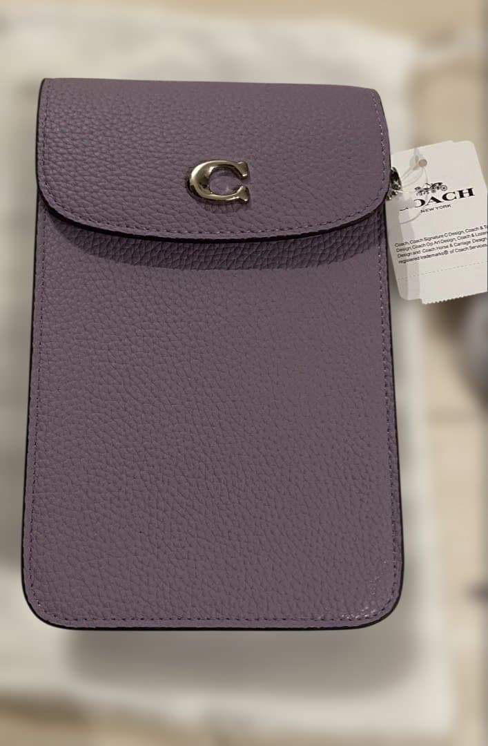 COACH CH815 パープル スマホショルダーバッグ