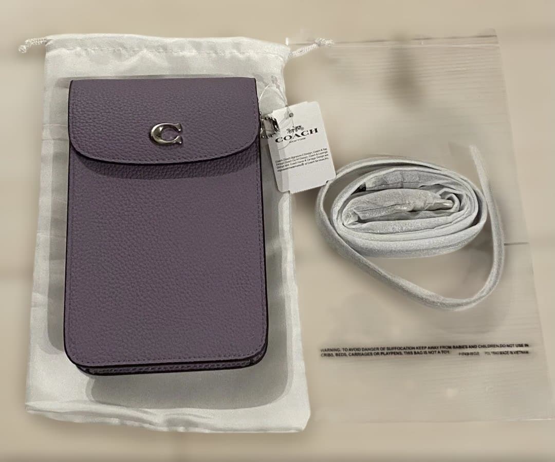 COACH CH815 パープル スマホショルダーバッグ