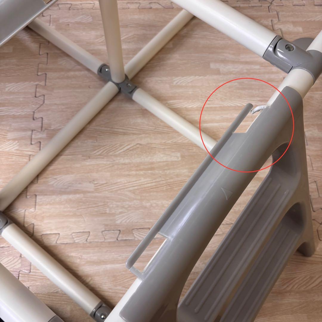 除菌清掃済　☆美品☆　野中製作所　マイファーストキッズパーク　ホワイトグレー