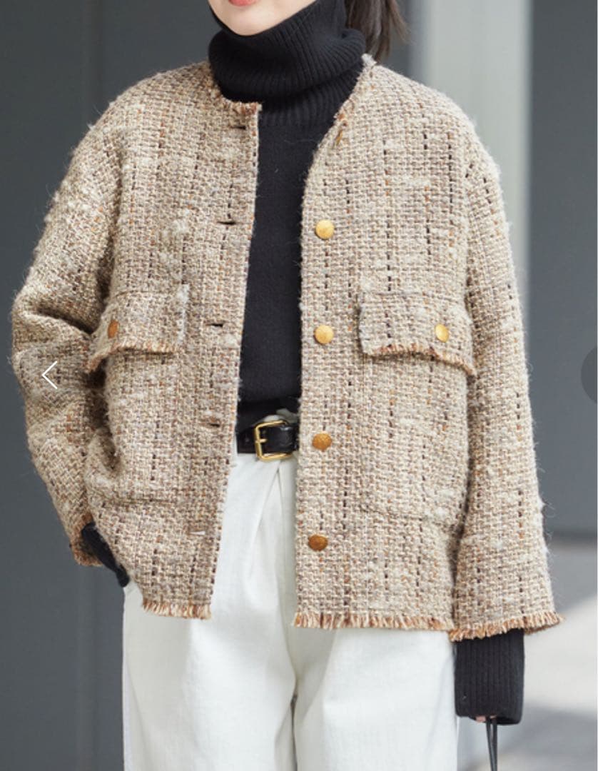 journal standard L'essage ラメツイードWIDE Jkt