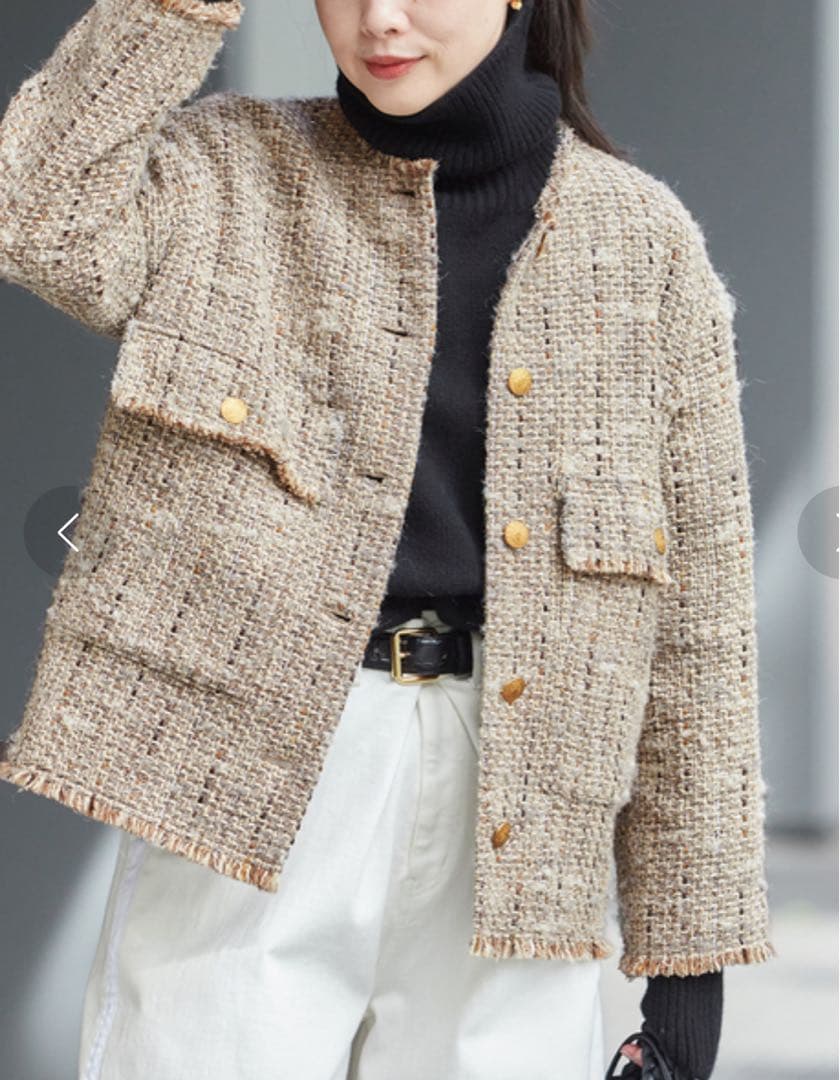 journal standard L'essage ラメツイードWIDE Jkt