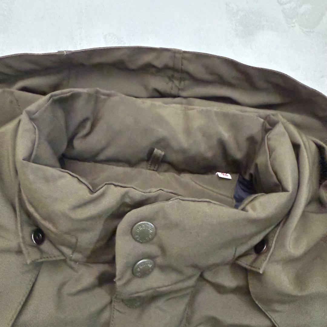 DANTON ダントン ダウンベスト 42 カーキ フード付き