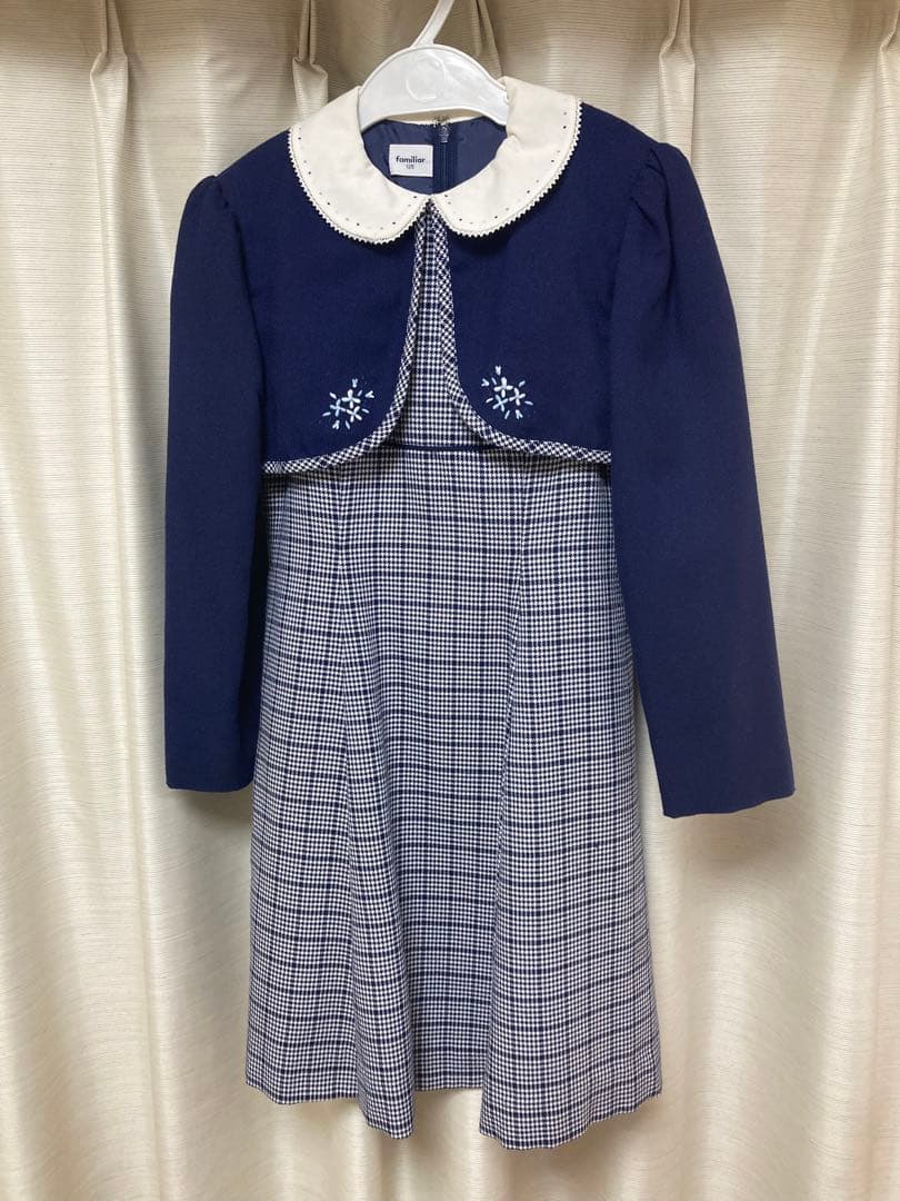 美品 ファミリア フォーマル アンサンブル120 125 女の子 入学式
