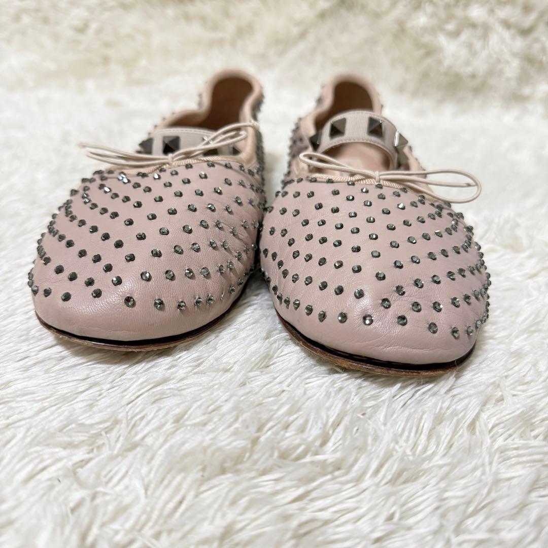 ヴァレンティノガラヴァーニ スタッズ バレエシューズ フラットシューズ