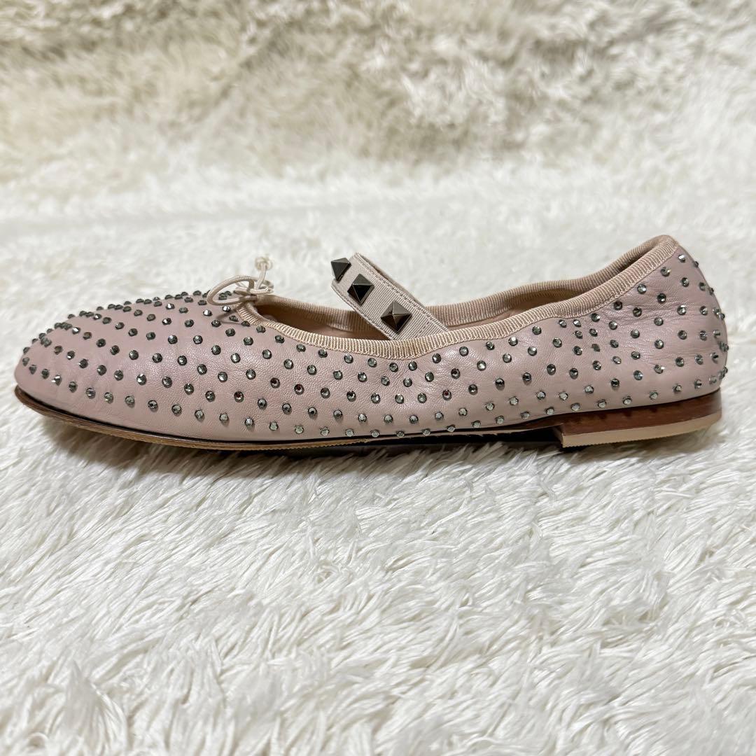 ヴァレンティノガラヴァーニ スタッズ バレエシューズ フラットシューズ