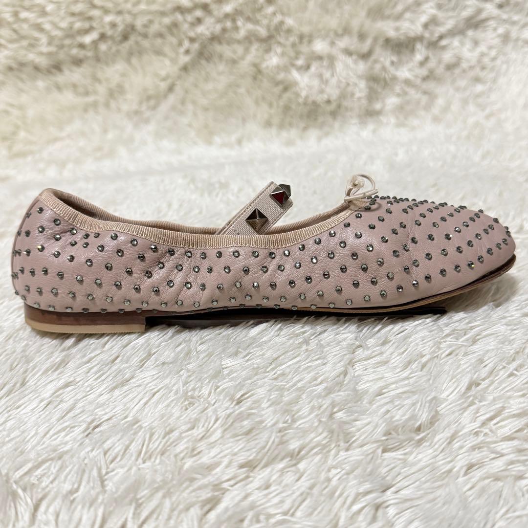 ヴァレンティノガラヴァーニ スタッズ バレエシューズ フラットシューズ