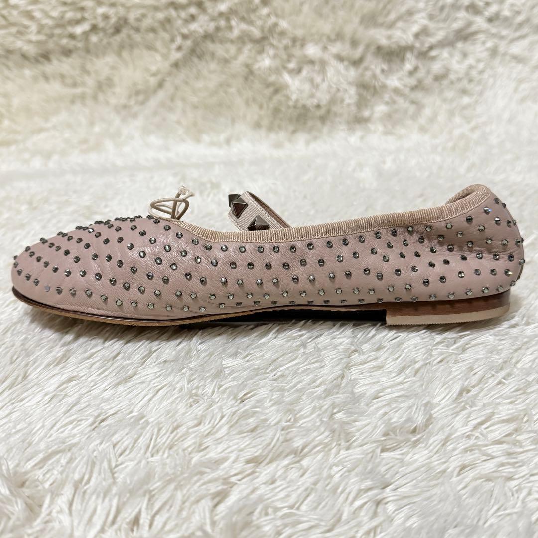 ヴァレンティノガラヴァーニ スタッズ バレエシューズ フラットシューズ