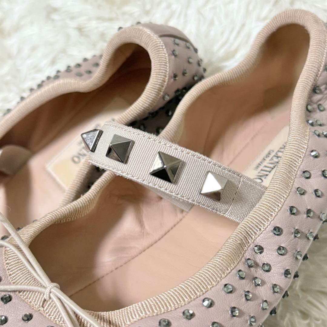 ヴァレンティノガラヴァーニ スタッズ バレエシューズ フラットシューズ