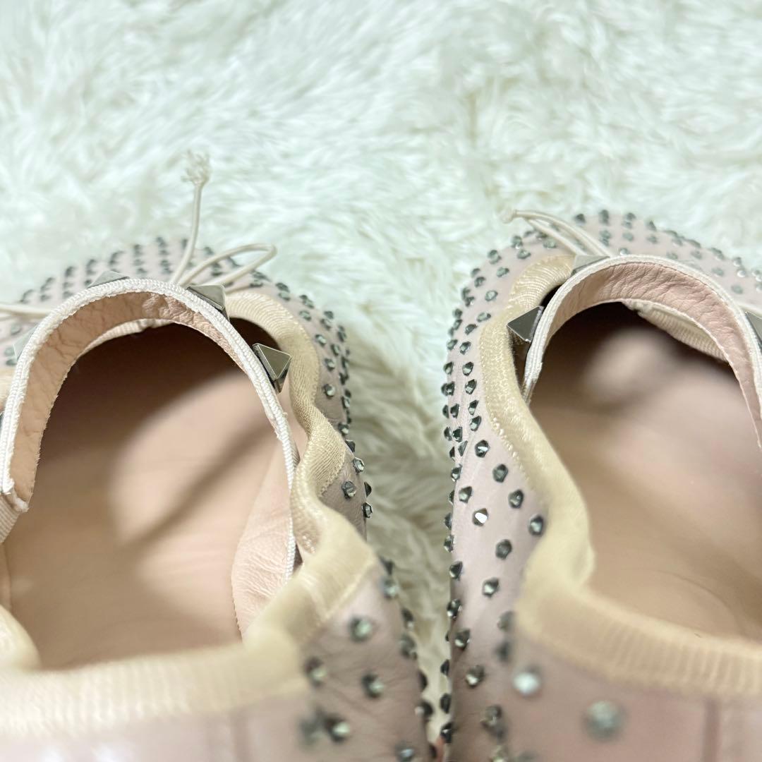 ヴァレンティノガラヴァーニ スタッズ バレエシューズ フラットシューズ