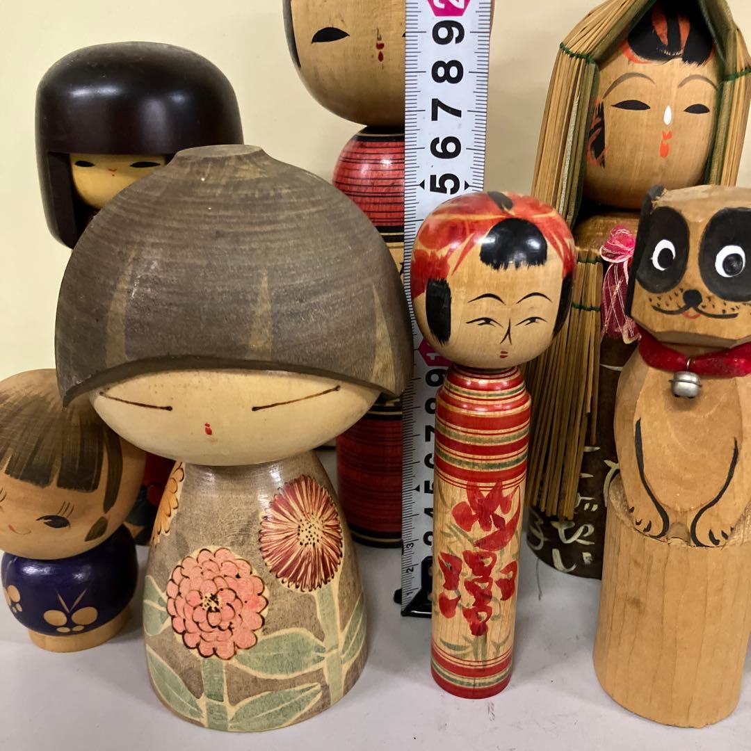 D-3 伝統こけし 創作こけし 民芸品 昭和レトロ 木製 こけし 小芥子