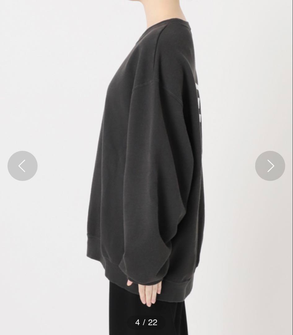 アパルトモントUNITEプリント ブラック スウェット