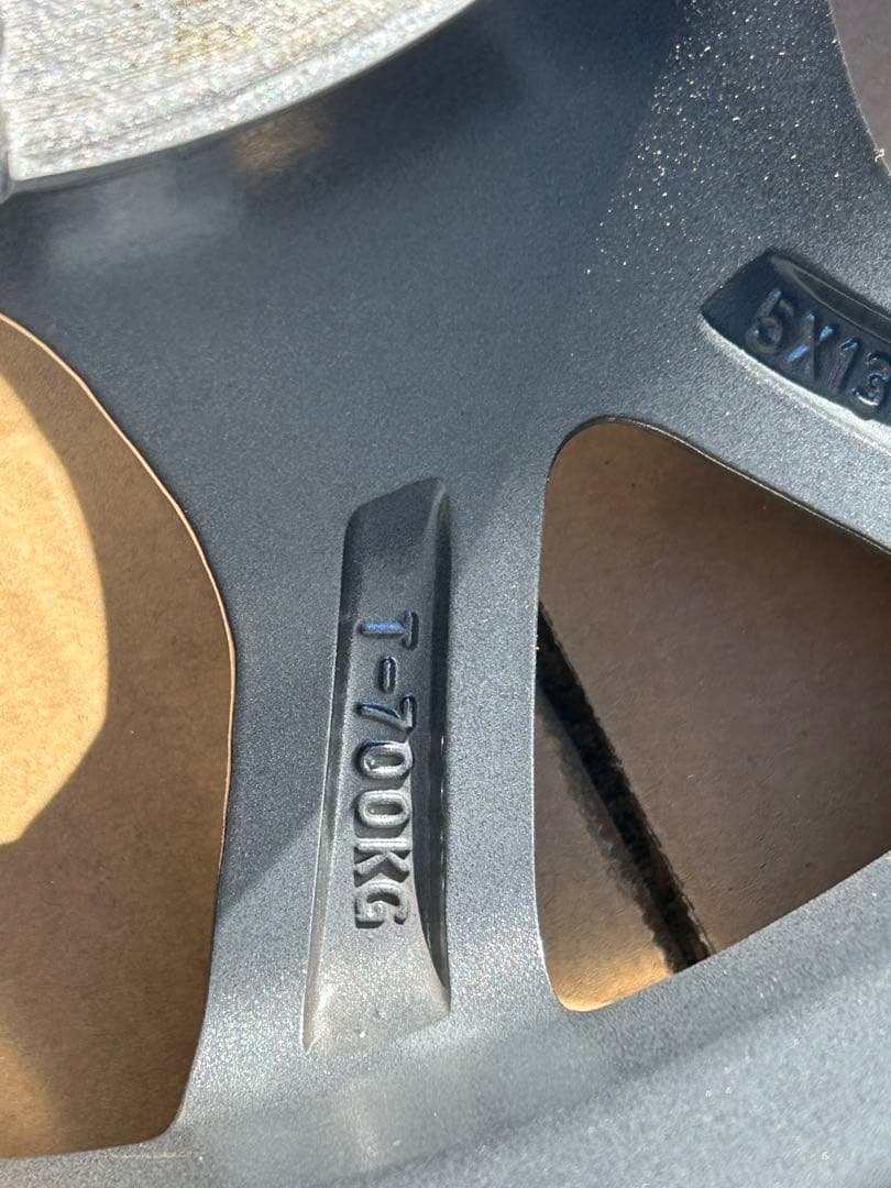 ジムニーシエラ　社外ホイール15インチ　引き取り限定　15×6J ガンメタ