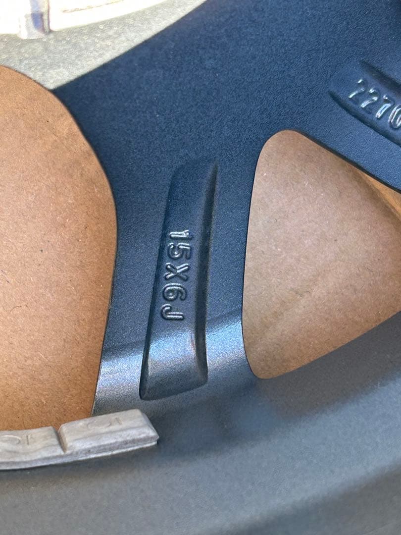 ジムニーシエラ　社外ホイール15インチ　引き取り限定　15×6J ガンメタ