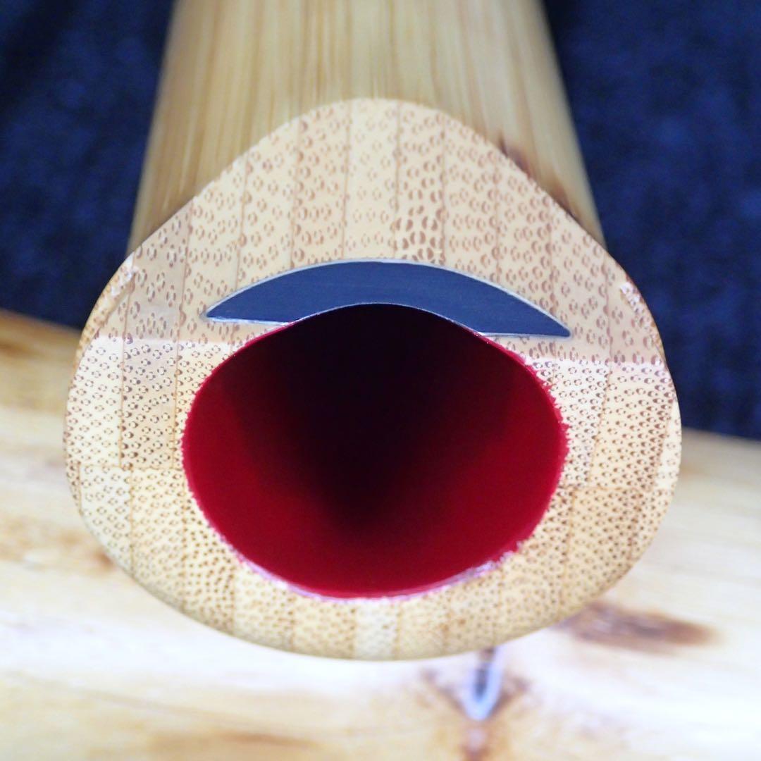 尺八 銘管 蝴蝶 1尺９寸(C♯管)七孔 品番0153