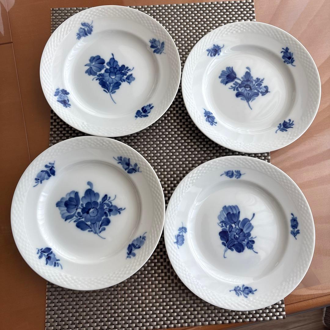 ロイヤルコペンハーゲン ブルーフラワー プレート ケーキ皿　4枚