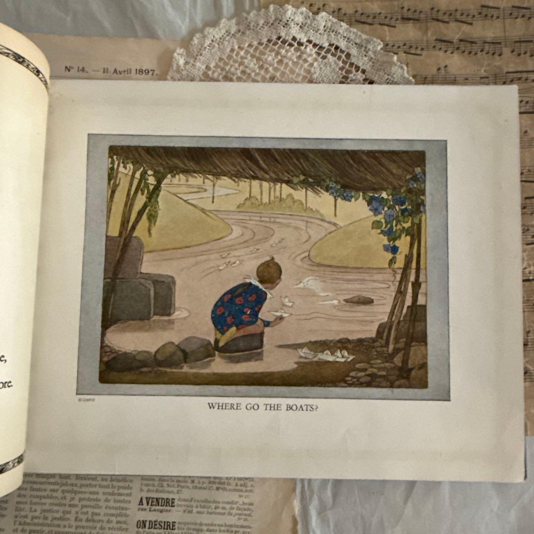 1926年アンティーク美しい絵本フランス　洋書ジャンクジャーナル古書ルメール