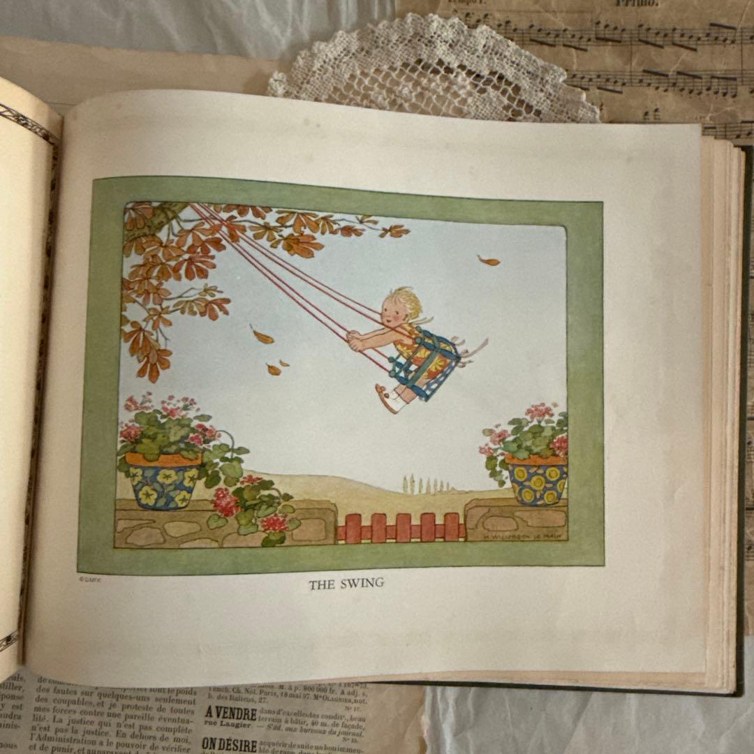 1926年アンティーク美しい絵本フランス　洋書ジャンクジャーナル古書ルメール