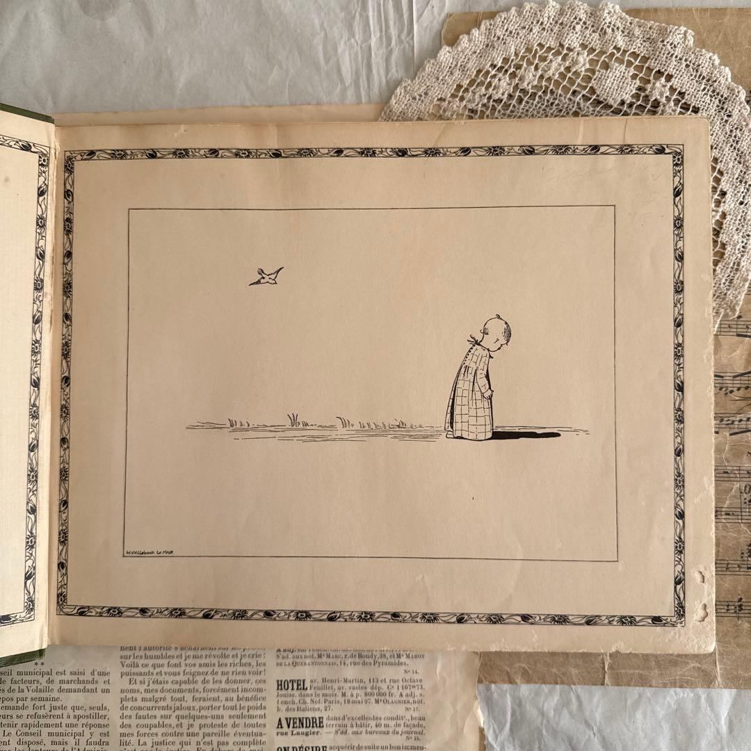 1926年アンティーク美しい絵本フランス　洋書ジャンクジャーナル古書ルメール