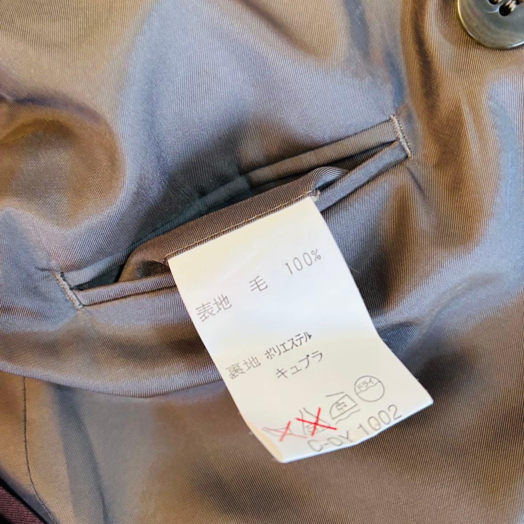 LANVIN スーツ ダークボルドー M 記名あり