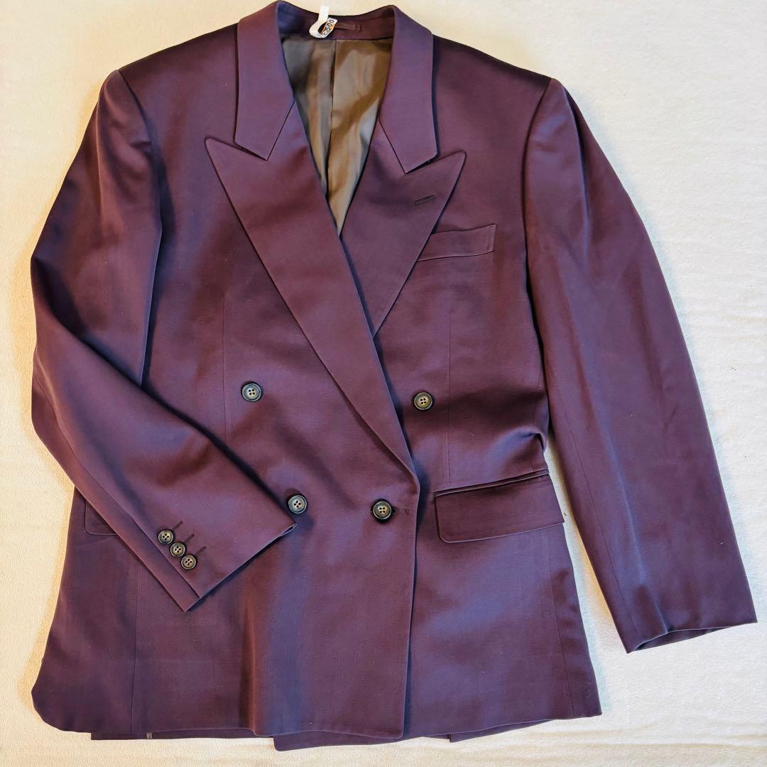 LANVIN スーツ ダークボルドー M 記名あり