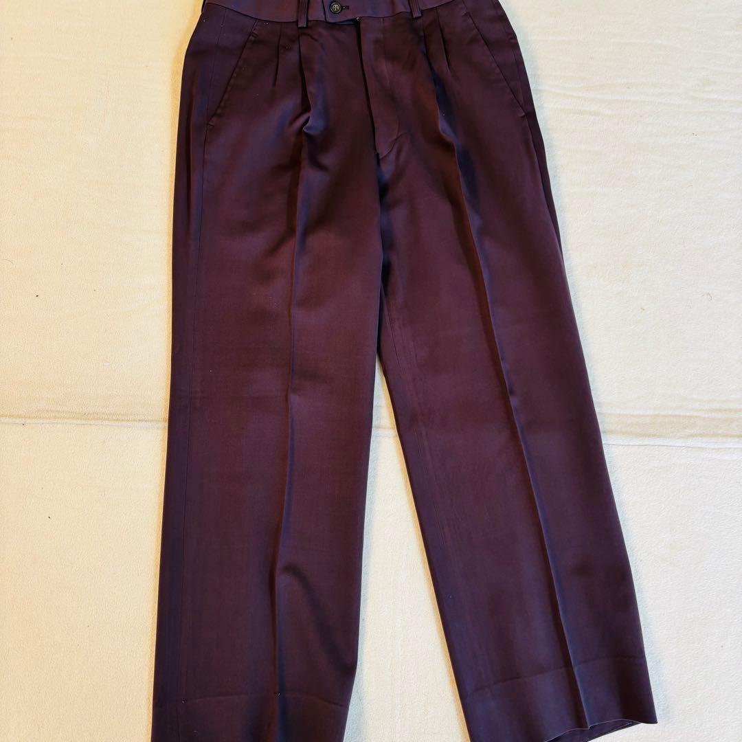 LANVIN スーツ ダークボルドー M 記名あり