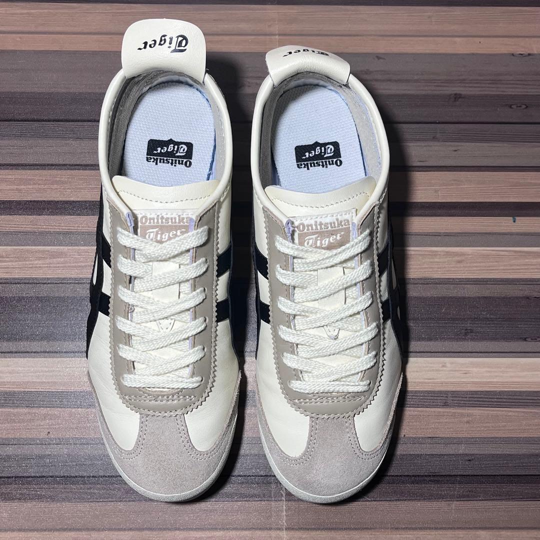 オニツカタイガー メキシコ66 アイボリー ブラック 23.5cm