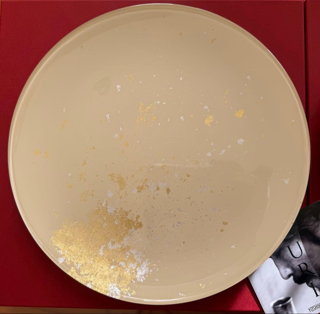 YOSHIHIKO FUJII 漆白金箔ガラスプレート2枚組