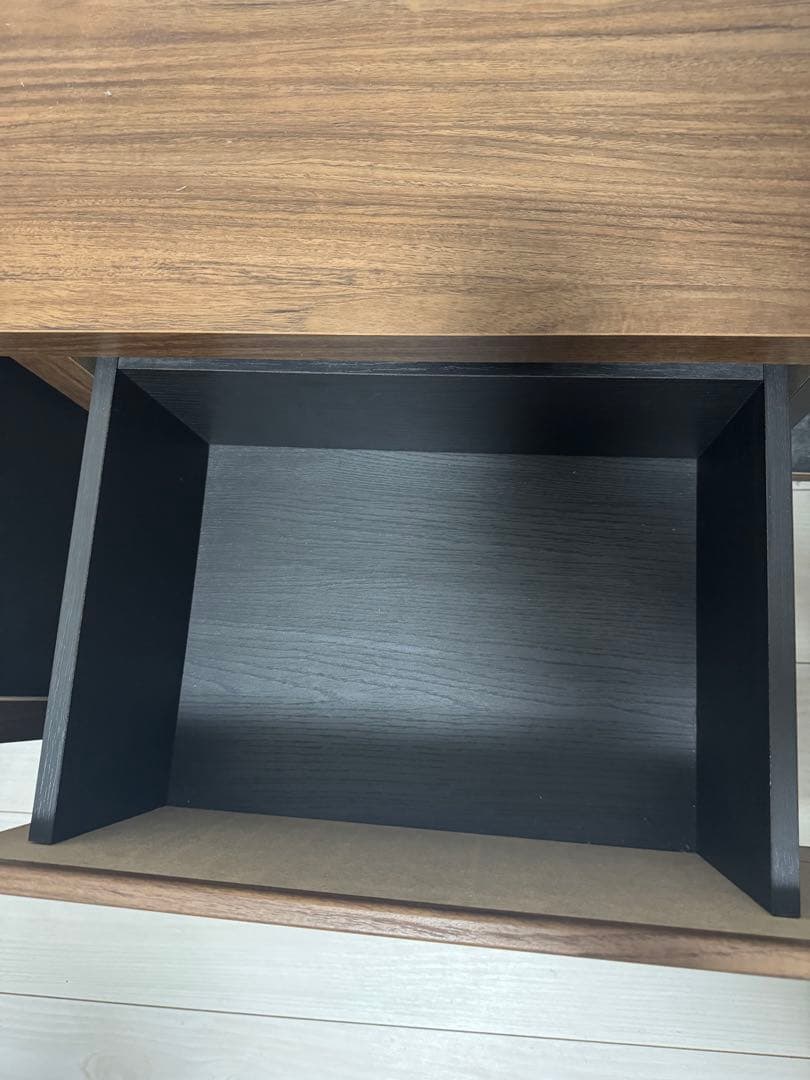 ダークブラウン 木製 テレビ台 引き出し付き