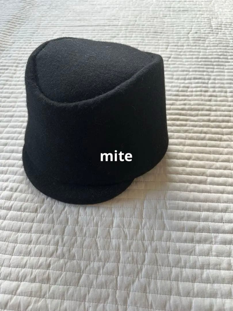 mite ミニツバウール帽子 BLACK サイズs