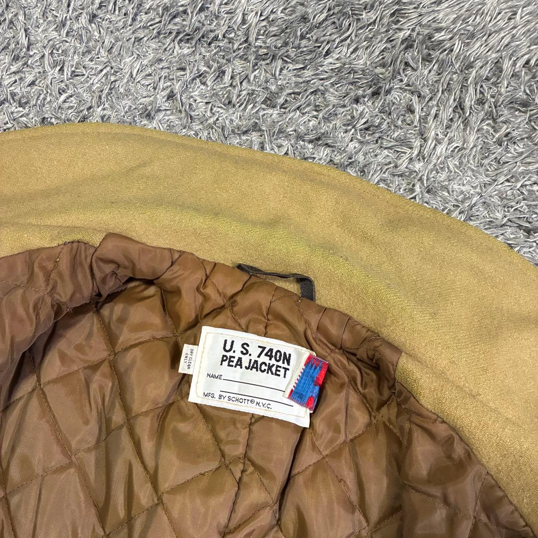 【希少カラー＆サイズ】Schott 740N ピーコート キャメル 44 USA