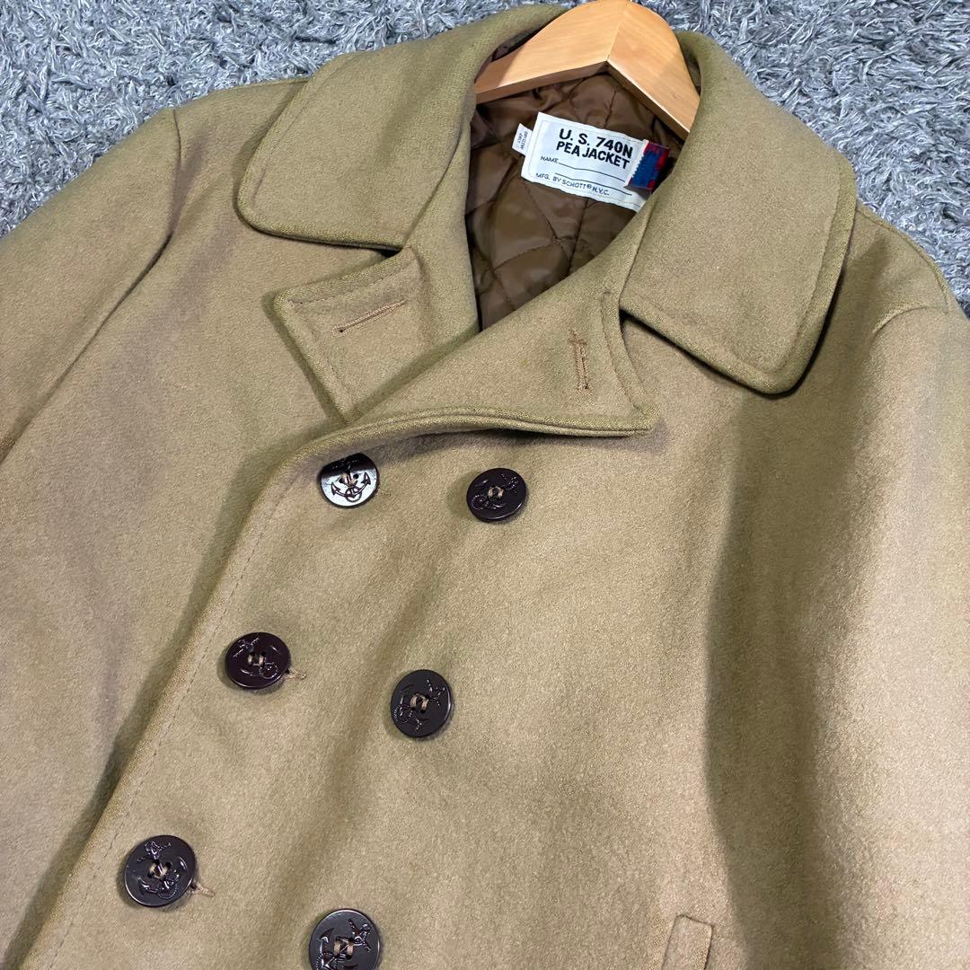 【希少カラー＆サイズ】Schott 740N ピーコート キャメル 44 USA