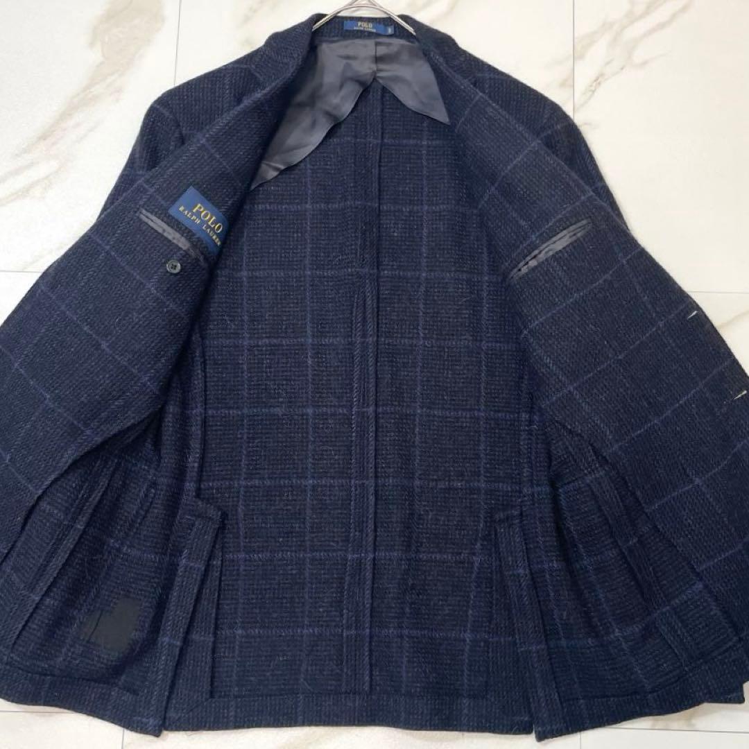 極美品✨ポロラルフローレン テーラードジャケット ウールアルパカ ツイード 伊製