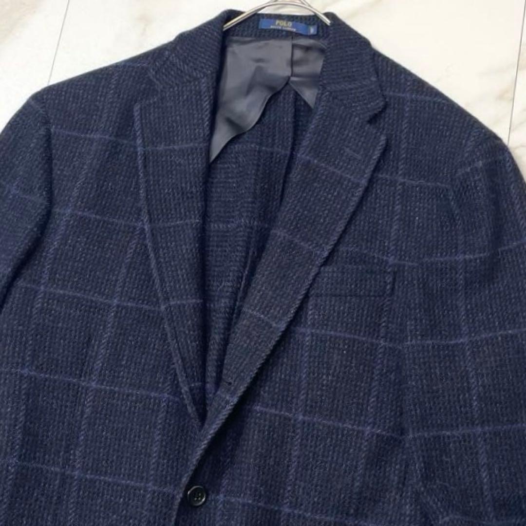 極美品✨ポロラルフローレン テーラードジャケット ウールアルパカ ツイード 伊製