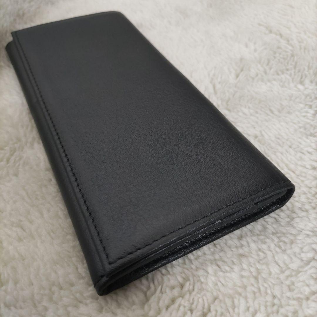 皇室　皇居　限定　長財布　折り財布　黒　本革