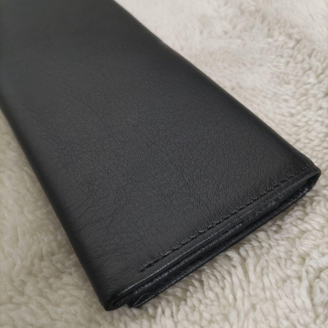 皇室　皇居　限定　長財布　折り財布　黒　本革