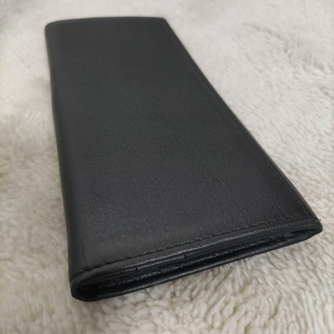 皇室　皇居　限定　長財布　折り財布　黒　本革