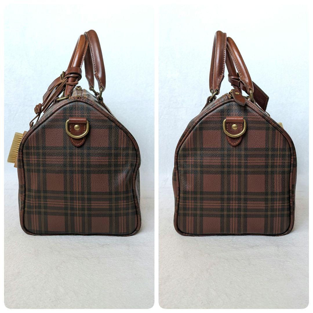 ポロラルフローレン ミニ ボストンバッグ PVC チェック　　♦ボルター♦
