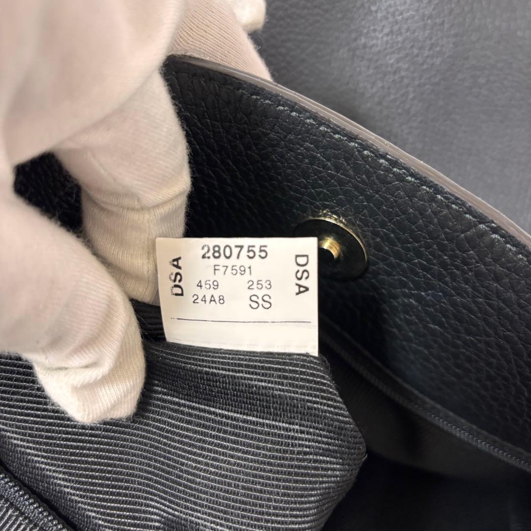 【美品】フルラ アルバ ビジネス トートバッグ レザー ブラック A4 PC可能