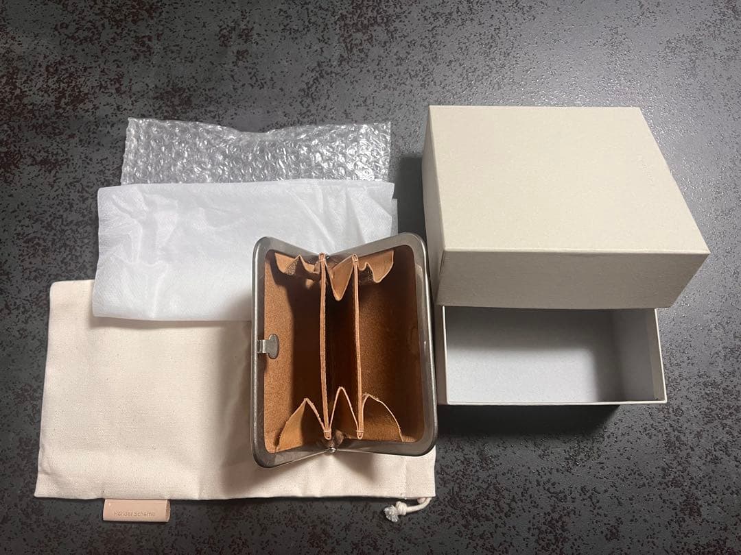 hender scheme 3D purse 財布　color: natural