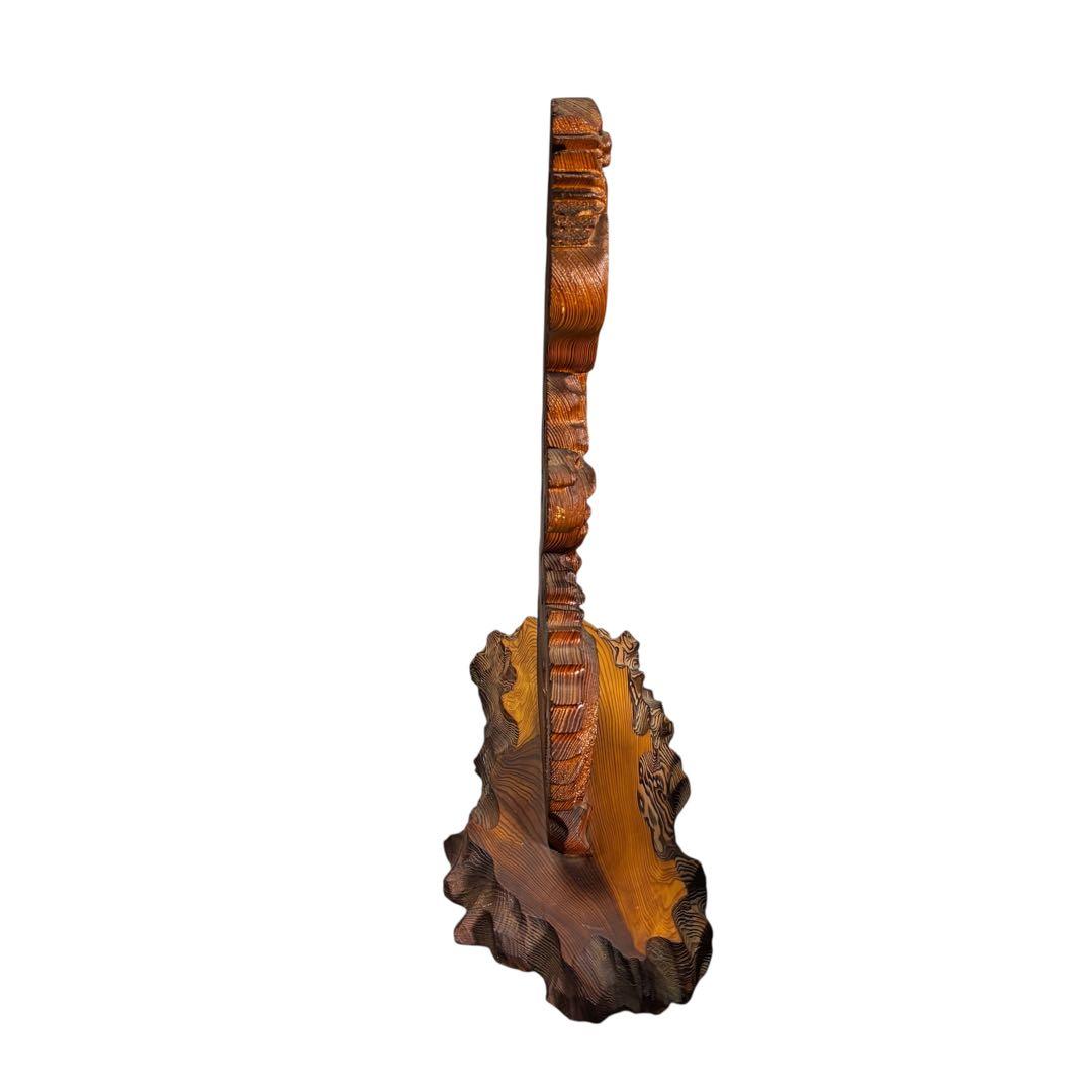 昇龍　木彫　龍　竜　縁起物　置物　インテリア　ドラゴン　木製　オブジェ