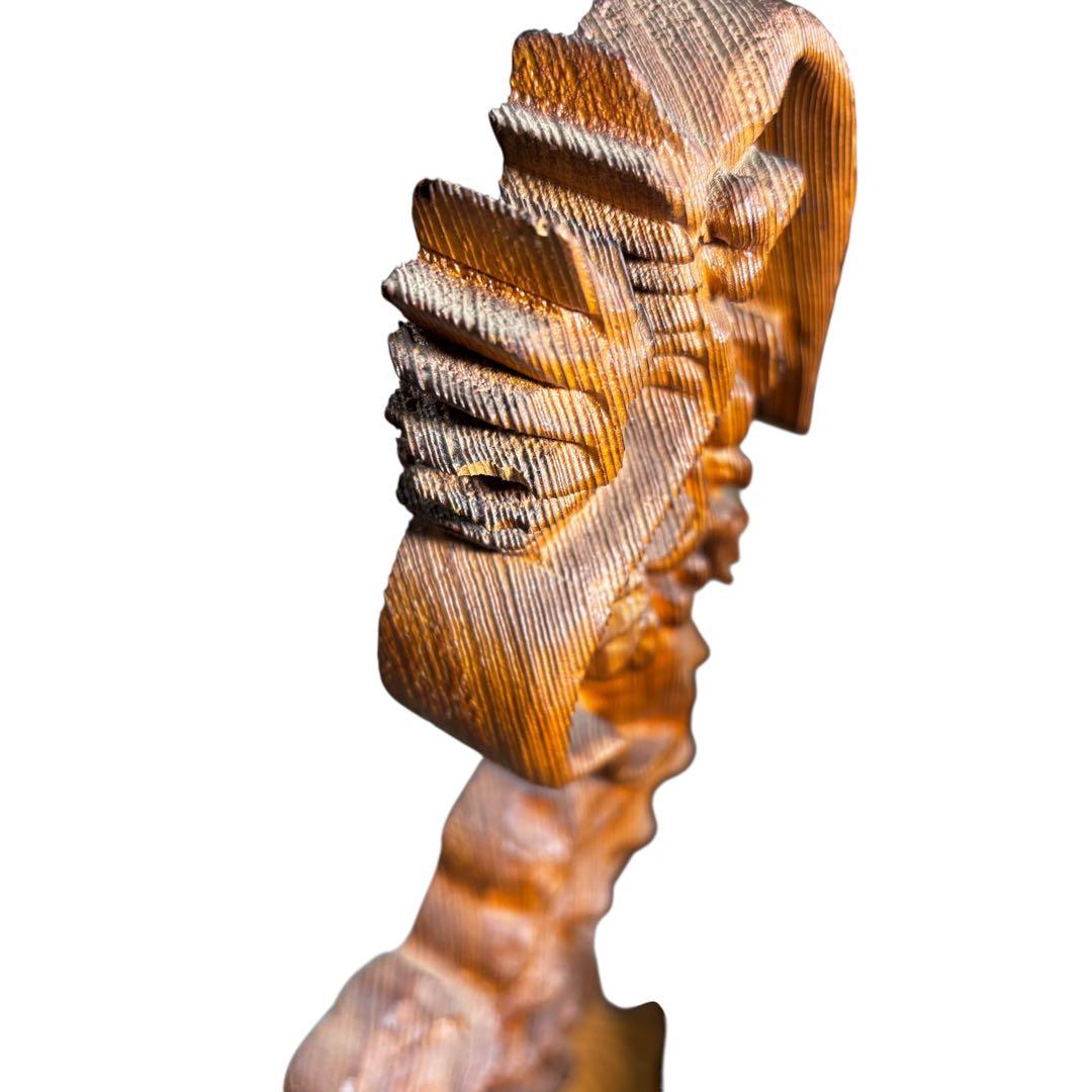 昇龍　木彫　龍　竜　縁起物　置物　インテリア　ドラゴン　木製　オブジェ