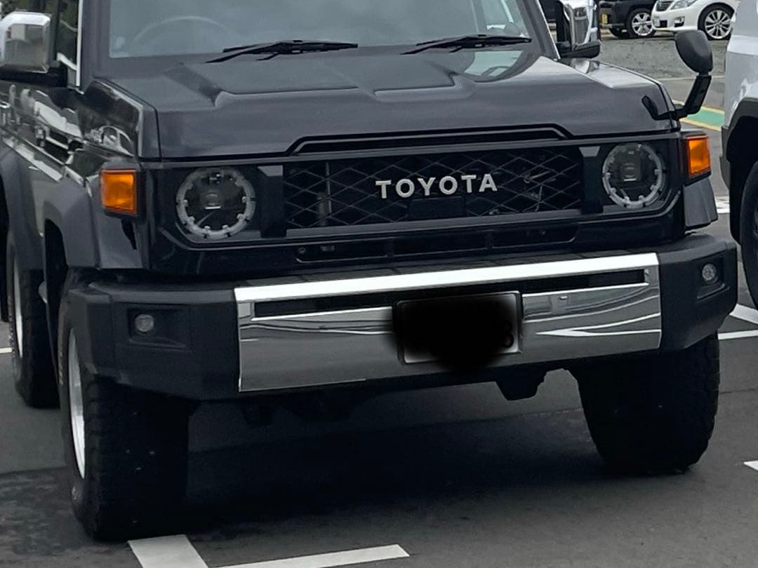 GDJ76用メッキバンパー　ランクルベース購入品　ランクル70バンパー