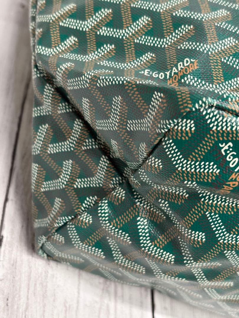 美品‼️ GOYARD ゴヤール　トートバッグ　サンルイPM　スヌーピー　グリーン