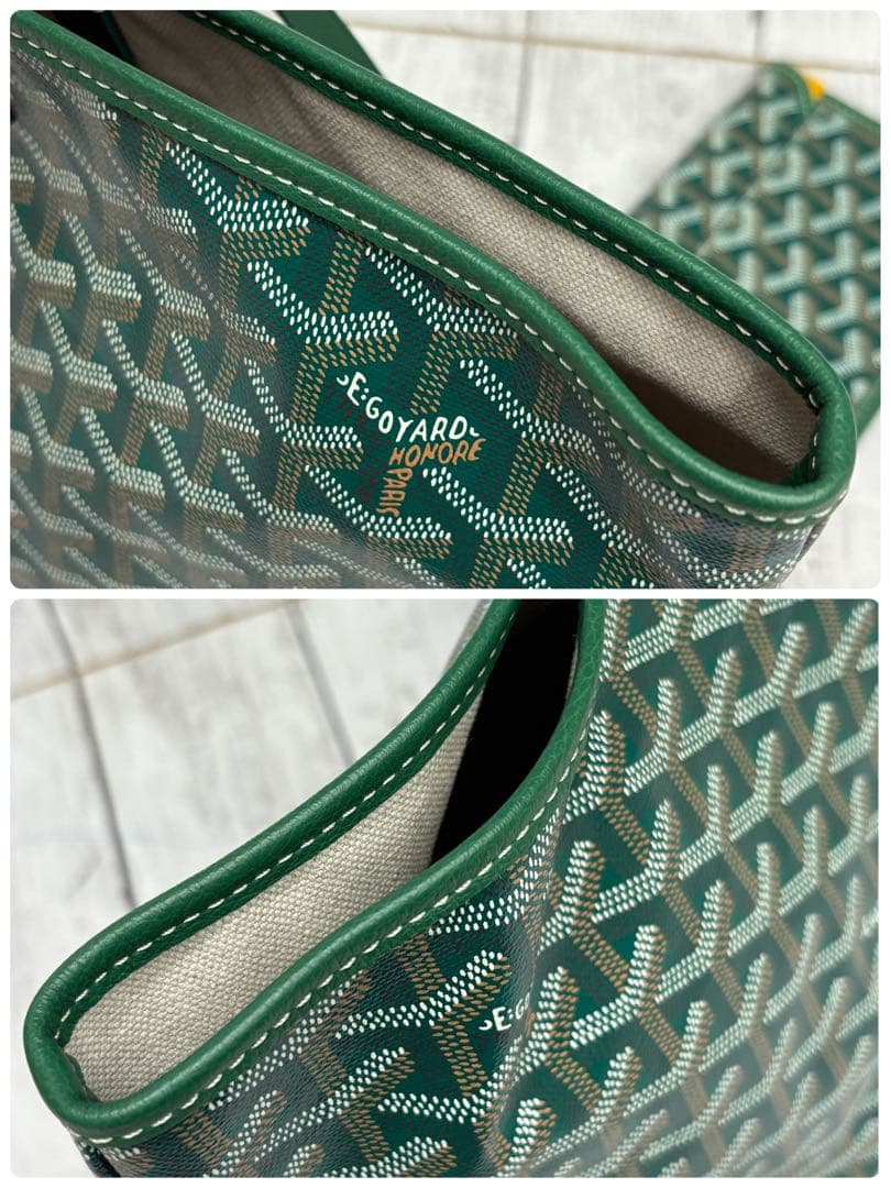 美品‼️ GOYARD ゴヤール　トートバッグ　サンルイPM　スヌーピー　グリーン
