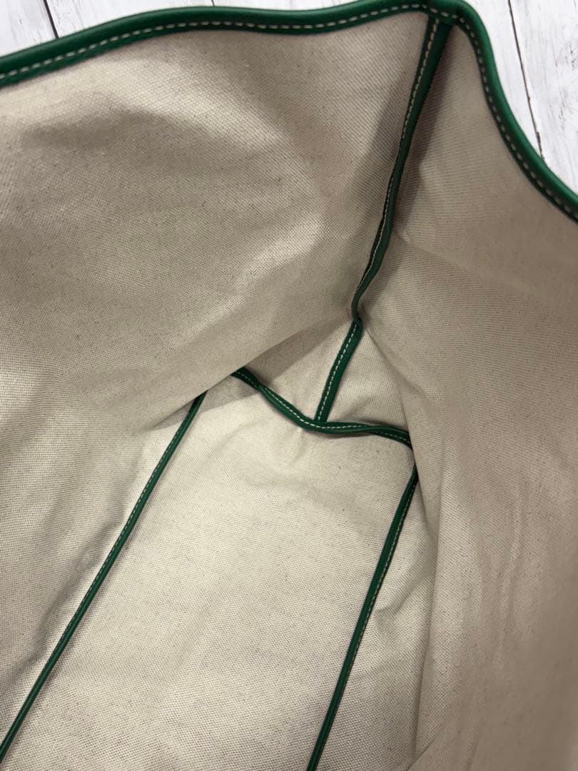 美品‼️ GOYARD ゴヤール　トートバッグ　サンルイPM　スヌーピー　グリーン