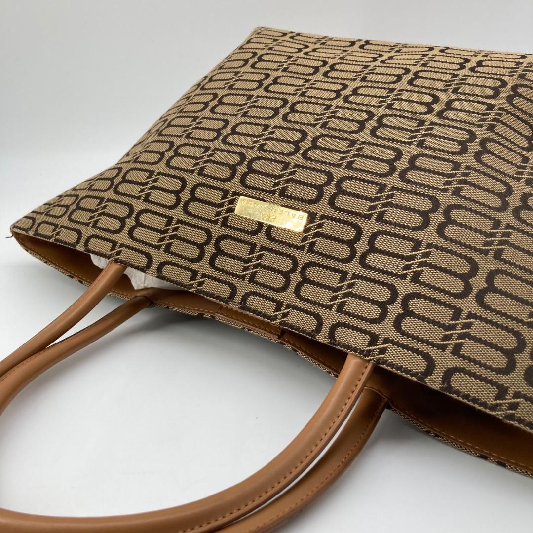 美品✨バレンシアガ トートバッグ 肩掛け ロゴ キャンバス キャメル