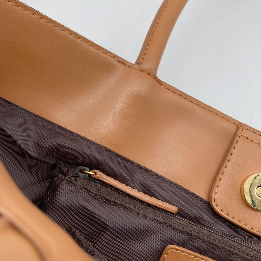 美品✨バレンシアガ トートバッグ 肩掛け ロゴ キャンバス キャメル